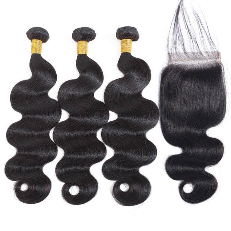 BeuMax 10A Grade 3/4 Body Wave Bundles with 4x4 Closure Brazilian