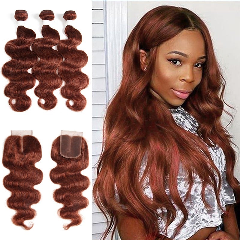 10A Grade #33 Body Wave #4 BUNDLES with CLOSURES & FRONTALS