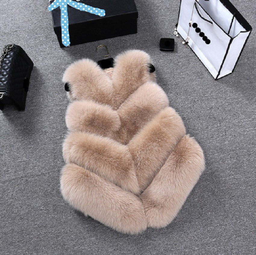 Faux Fur Sleeveless Vest Winter Thick Coats Women 2022 New Fashion