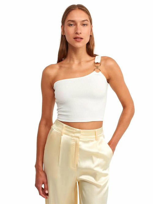 One Shoulder Crop Top