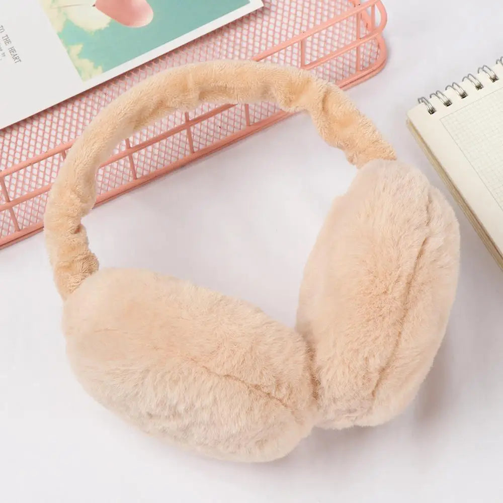 Fashion Autumn Winter Earmuffs Women Men Ear Warmer Plush Solid Color