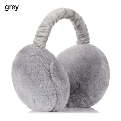 Fashion Autumn Winter Earmuffs Women Men Ear Warmer Plush Solid Color