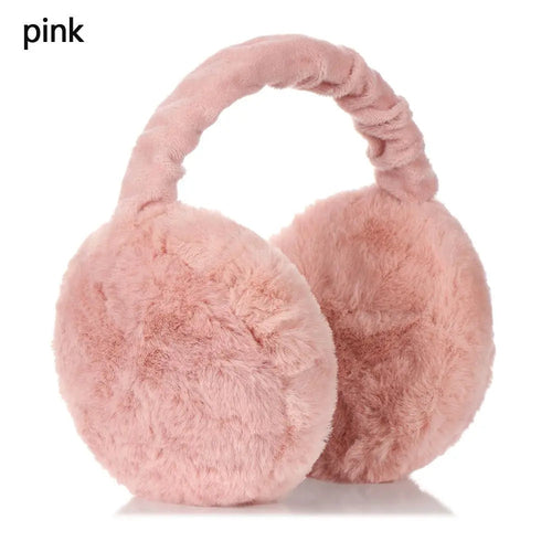 Fashion Autumn Winter Earmuffs Women Men Ear Warmer Plush Solid Color