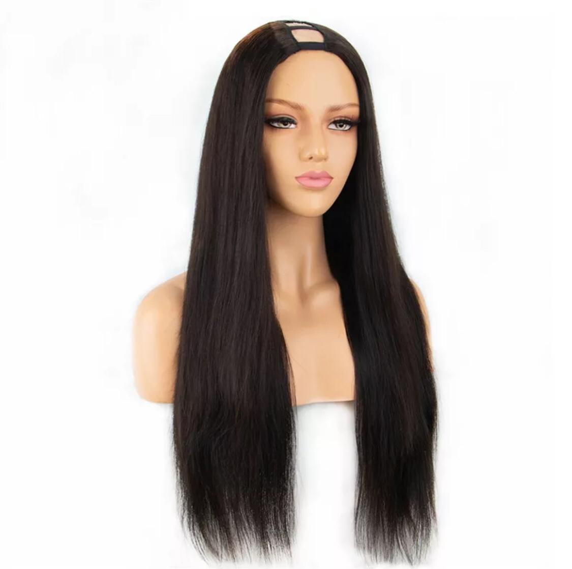 U Part Wig Straight Hair Human Hair Wigs For Black Women Brazilian