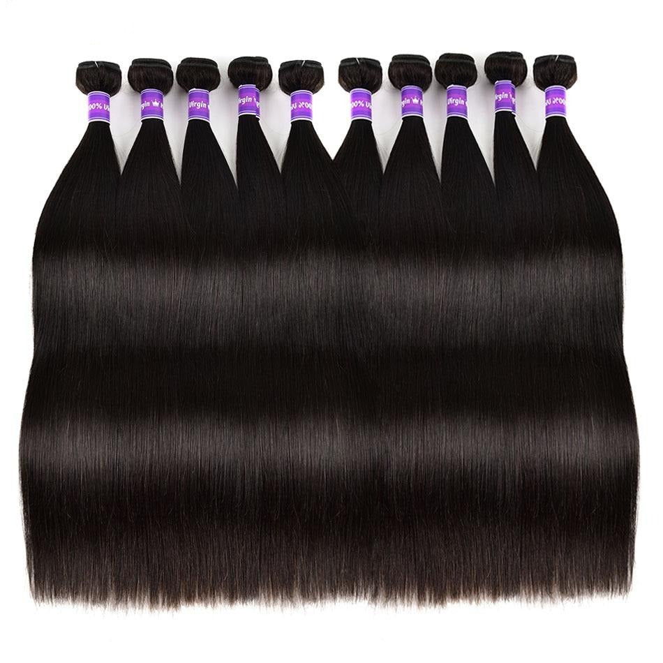 Wholesale 5/6/10/12 Bundles Brazilian Straight Hair 10A Grade Human Ha