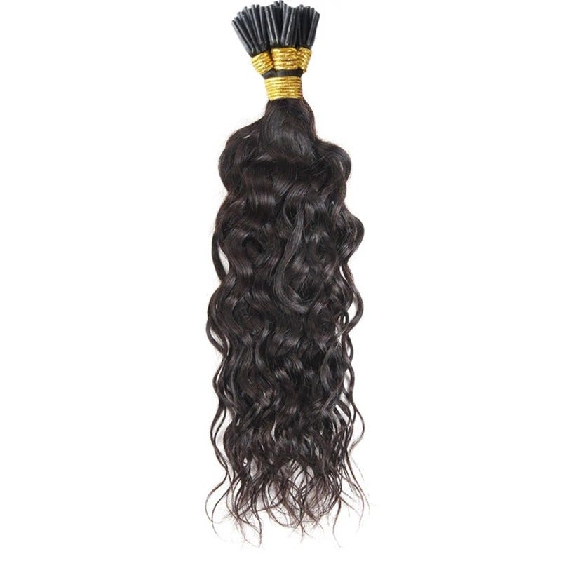 Water Wave Human Hair i Tip Microlinks Bulk Braiding Human Hair Bundle