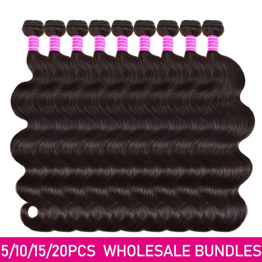 Wholesale 5/6/10/12 Bundles Brazilian Body Wave 10A Grade Human Hair B