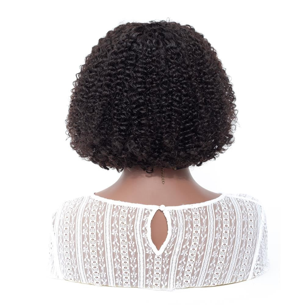 Kinky Curly 180% Density 4x4 Short Bob 13x4 Lace Front Human Hair Wig